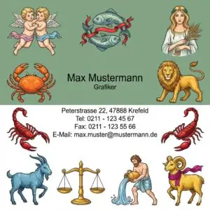 Visitenkarten Sternzeichen